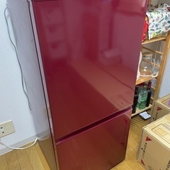 【中古】 AQUA 冷蔵庫 2016年製 2ドア 157L レッ...