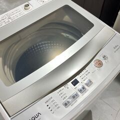 ☆AQUA アクア☆ 洗濯機 AQW-S5M 2022年 5.0kg ガラストップ 単身