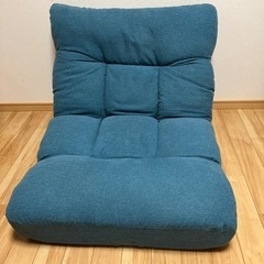家具 ソファ １人掛けソファ 座椅子 ブルー　ニトリ