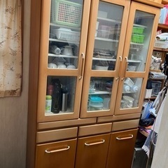 食器棚/キッチン収納【両開タイプ/収納量大】