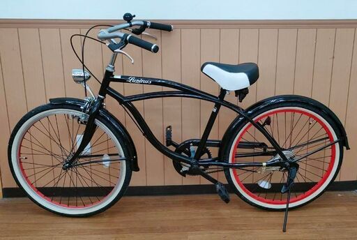 ルピナス 24インチ自転車 ホワイトリボンタイヤ ビーチクルーザー 極太タイヤ ルピナス 24インチ自転車 ホワイトリボンタイヤ ビーチクルーザー 極太