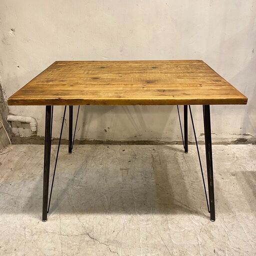 ◆送料無料・設置無料有り◆ノットアンティークス / Knot Antiques フランク FRANKⅢ ダイニングテーブル 無垢集成パイン古材天板×スチールレッグ インダストリアル ブルックリンスタイル
