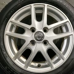 【DUNLOP ENASAVE EC300+ 155/65R14】夏タイヤ【日産 純正ホイール 4.5J4HPCD100+46】19年製 デイズ ルークス等　(VTH931)
