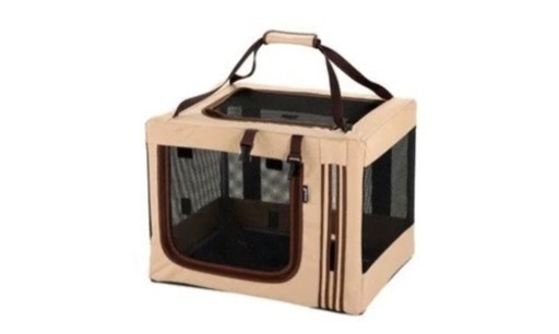 ほぼ新品！小型犬にぴったりの持ち運びもできるケージ
