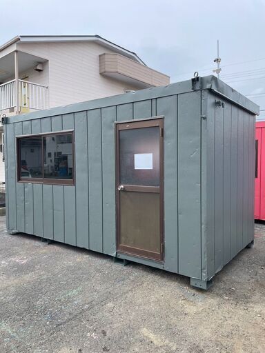 【グレー3坪ハウス】コンテナ コンテナハウス スーパーハウス ユニットハウス ハウス リースアップ 事務所 倉庫 物置 現場 備品 資材