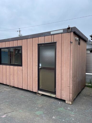 【3坪木目ハウス】コンテナ コンテナハウス スーパーハウス ユニットハウス ハウス リースアップ 事務所 倉庫 物置 現場 備品 資材