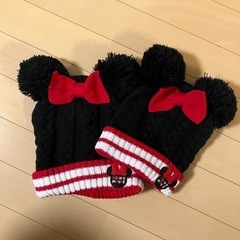 【未使用子ども用帽子】ミッキーマウス 冬用帽子 サイズ52〜54...