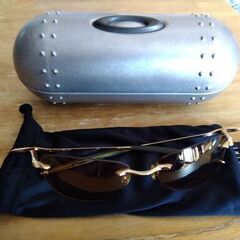 2004年 オークリー Why 8.0 磨かれた金 ゴールド レンズ サングラス