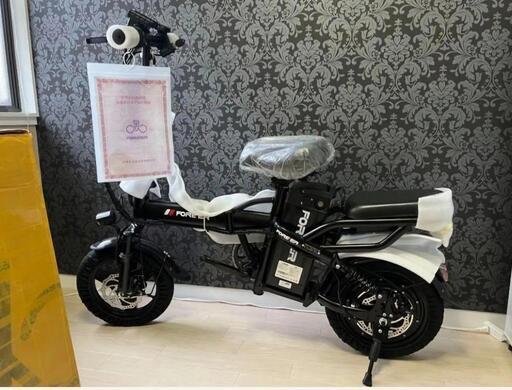 フル電動自転車(アクセル付き モペット型自転車) 速度表示付きLCDスクリーン