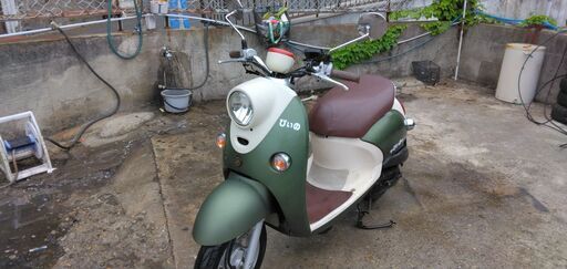 ⭐ヤマハビーノFI　SA37J　オリーブ　前後タイヤ新品交換済　インジェクション　原付バイク