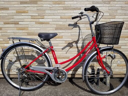 中古自転車 6段変速 26インチ LEDオートライト 軽整備済み 防犯登録対応 町田市 相模原市 MM244