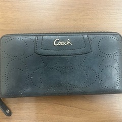 COACH コーチ　長財布　ラウンドファスナー　レザー　財布