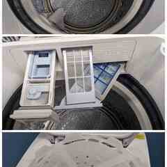 SHARP 全自動電気洗濯乾燥機 洗濯/乾燥 8.0/4.5kg 2019年製 ES-TX8C-W プラズマクラスター 穴なし槽 ハンガー乾燥