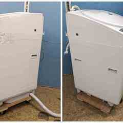 SHARP 全自動電気洗濯乾燥機 洗濯/乾燥 8.0/4.5kg 2019年製 ES-TX8C-W プラズマクラスター 穴なし槽 ハンガー乾燥