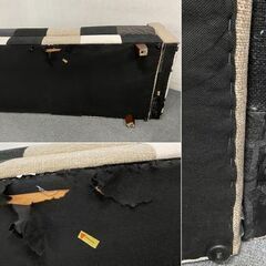 関家具 パッチワーク柄ソファベッド キュービック ファブリック 座面下収納 幅196 ローリング式 おしゃれ 中古家具 店頭引取歓迎 R8228