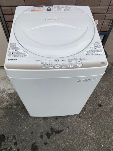 【糸島市内 送料無料】TOSHIBA AW-4S2 2014年製 4.2kg 洗濯機　0421-2