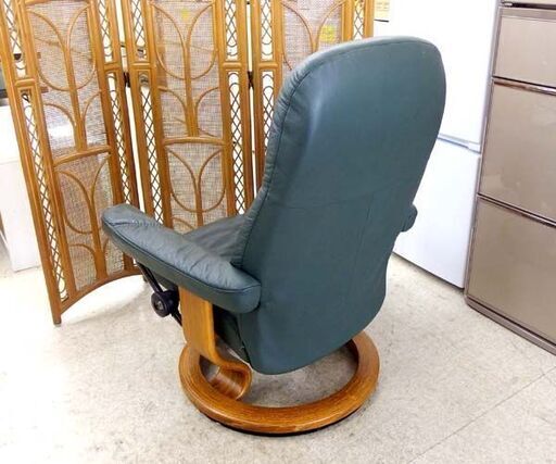 EKORNES ストレスレスチェア 本革 北欧ノルウェー製 グリーン系  