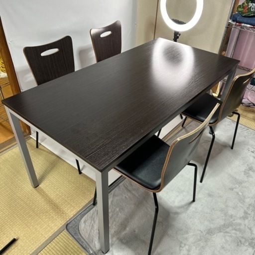 決まりました【美品】オフィステーブル　イスセット ダイニングテーブル