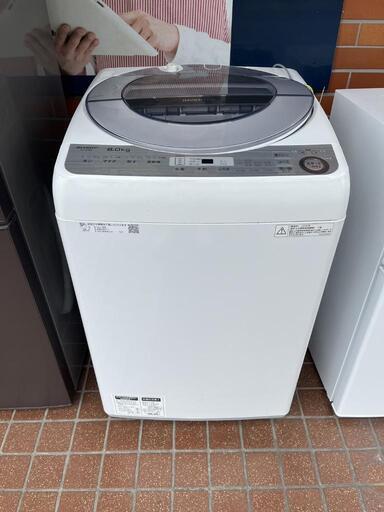 【sj444】SHARP　全自動洗濯機　8.0kg　2018年製