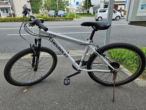 リサイクルショップどりーむ荒田店 No1219　現状品　CHEVROLET　マウンテンバイク　26インチ　エコチャリ№19025H　リアギア６段変速のみ変速可　※フロントギア故障・サドル固着の為、調整不可