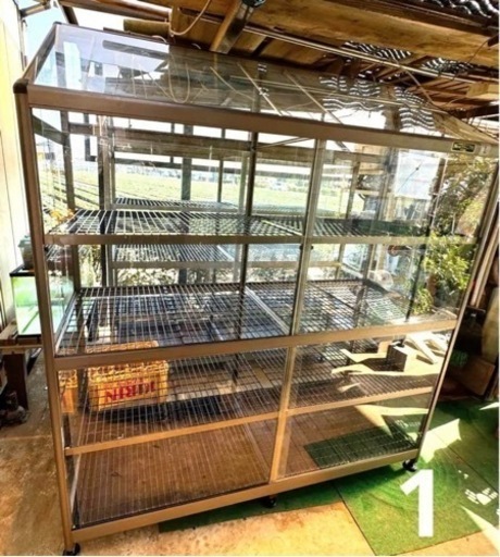 全面ガラス アルミ 温室 (1) NewカトレアⅡ JH-1650 室内で保管 廃盤品 大型 美品