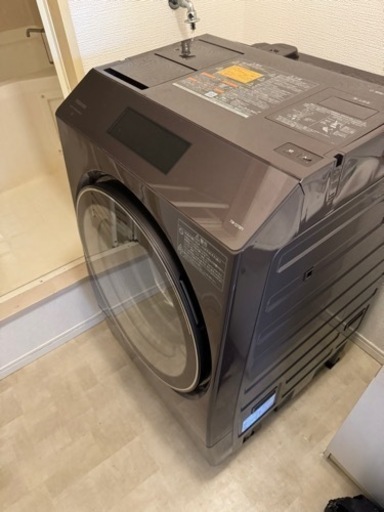 稼働品☆TOSHIBA 東芝 ZABOON ザブーン ドラム式洗濯乾燥機 TW-127XP1 左開き 洗濯12kg/乾燥7kg ボルドーブラウン