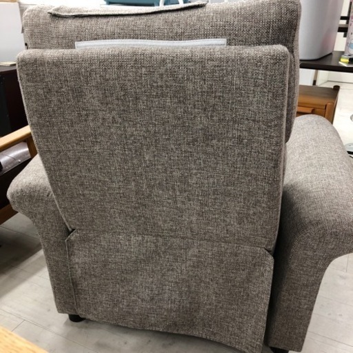 リクライニングソファー電動ファブリックグレー【トレファク堺福田店