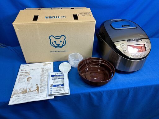 【動作保証あり】TIGER タイガー 2021年 JKT-L100TP 5.5合炊き IH 炊飯器 クッキングプレート付【管理KRK968】