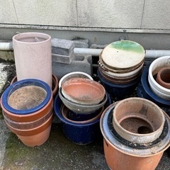 無料　植木鉢　ブロック　レンガ　陶器