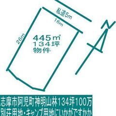 520志摩市阿児町神明100万円別荘やキャンプ用地にいかがですかNEW
