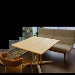 【ネット決済】テーブル、ソファ、椅子３点セット