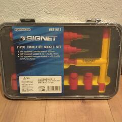 SIGNET 3/8DR 絶縁ソケットセットT型ヘックス11PC...