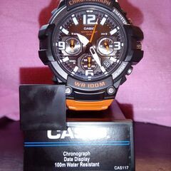 [カシオ]腕時計 クロノグラフ MCW-100H-4AV オレン...