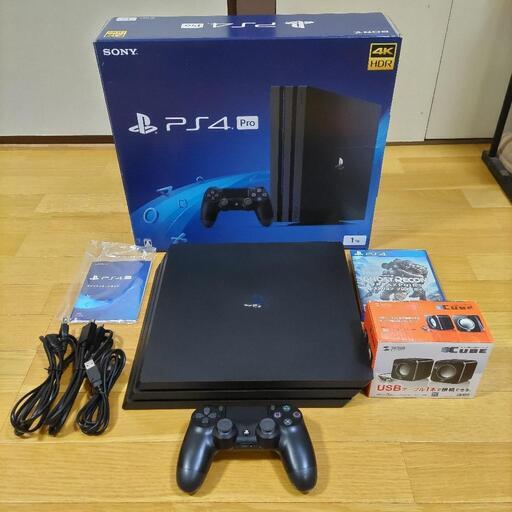 PS4pro 7200 SSD1TB ミニスピーカー＆ソフト付属