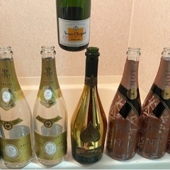 シャンパン 空き瓶 8本 アルマンド ドンペリ モエピカ等 ロゼ...