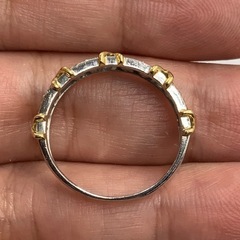 売り切れました。K18 pt950 ハーフエタニティ ダイヤリング 0.5ct 4.7g 