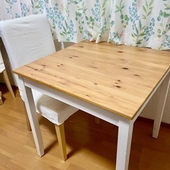 IKEA イス2脚　テーブル　ダイニングセット