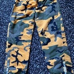 supreme yellow camo warm up pant...