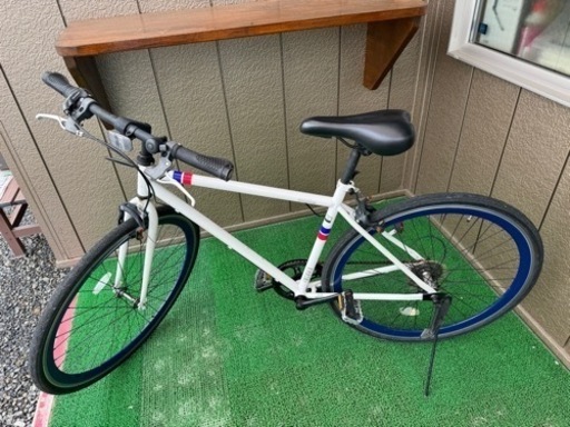 自転車 クロスバイク 27インチホワイト