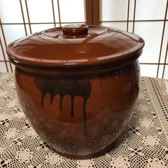 陶器製漬物壺　常滑焼久松窯８号