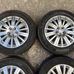 H430-1)215/60R17+エクストレイル オーテック17インチアルミ中古4本セット！6.5J-17+45