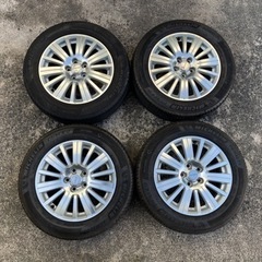 H430-1)215/60R17+エクストレイル オーテック17インチアルミ中古4本セット！6.5J-17+45