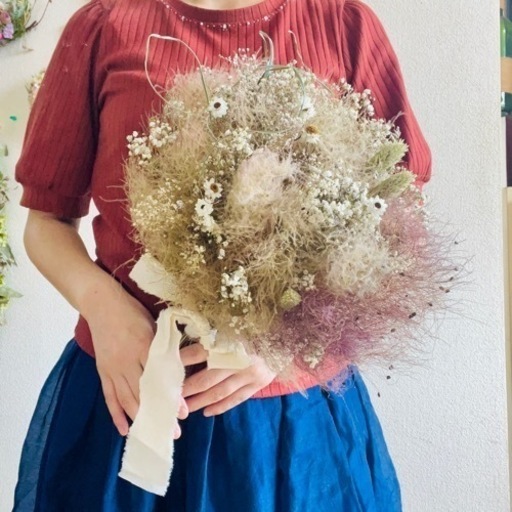 こんな風にも飾れるよ フライングリース ブーケ