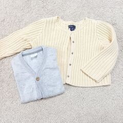 【ベビーカーディガン2点セット】12-18M／GAP・H&M／オ...