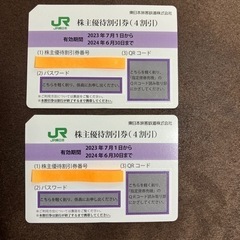 JR東日本株主優待割引券　　4割引
