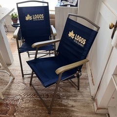 【2脚】ロゴスアーチハイバックチェア　アウトドア折り畳み椅子　