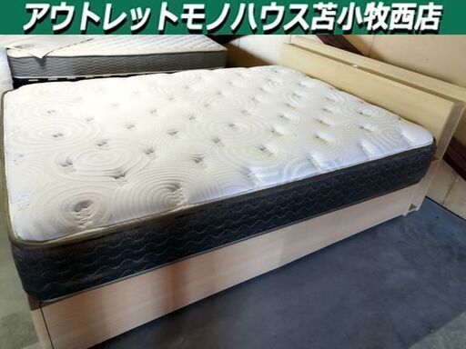 シーリー Sealy ダブルサイズ マットレス Inizia イニジア 全幅140cm×全長212cm×全高58㎝ 引き出し付き  Ｗベッドフレームあり ダブルベッド 苫小牧西店