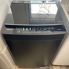2022年　ハイセンス  洗濯機　5.5kg 黒　②