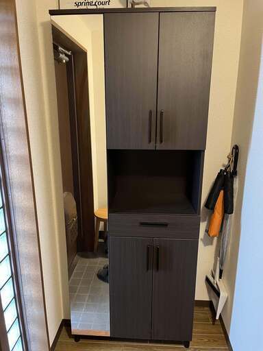 【美品】ニトリ シューズボックス SANREMO2 ハイタイプ ブラウン