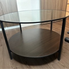 IKEAガラステーブル